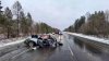 Водитель кроссовера погиб при столкновении с двумя грузовиками в Тайшетском районе